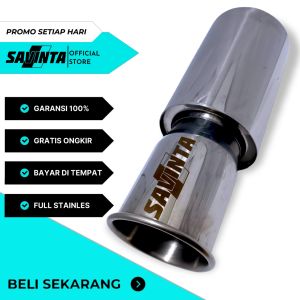 Knalpot Racing Mobil Savinta SBLv1 Monel Edition Suara Ngebas Empuk Bulat Adem Gahar Kering Size 33cm
