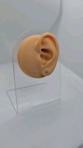2mm stud stone earrings square silver (pair/maliit/square) 92.5 Italy silver jewelry (TUNAY NA SILVER)