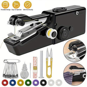 Mini Handheld Sewing Machine Portable Stitch Sew Needlework Cordless Clothe Fabrics Battery Power Electric Sewing Machine