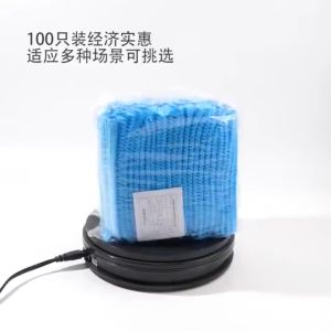 Disposable Mob Cap Non-woven Double Elastic 21" Hair Net Hair Cover Clip Ca 100pcs Non Woven Cap Universal Size