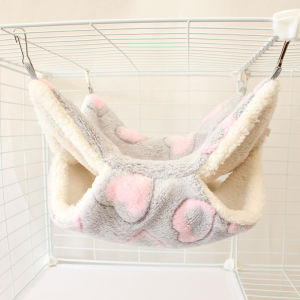 Guinea Pig Hammock Nest Fleece-lined Heattech Sugar Glider Flower Branch Mouse Guinea Pig Squirrel Sleeping Bag Nest Hanging Double-Layer Hammock