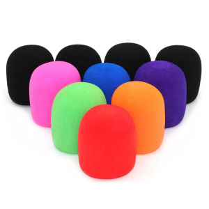 Microphone Windscreen Foam Cover Thick Mic Covers Foam Mic Pop Filter for Studio Interview Karaoke DJ (9 Colors) Accessories