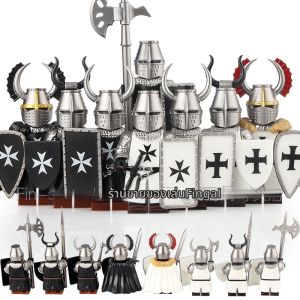 Medieval Theme Roman Knights Crusaders Construction Building Blocks