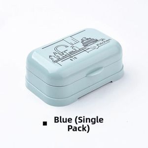 Besee | Creative Portable Soap Box With Cover Draining Double Layers