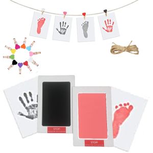 Baby & Pet Handprint Footprint Non-Toxic Photo Newborn Baby Imprint Inkpad Hand and Foot Print-free Ink Commemorative Toy Gift /Children DIY Painting Ink Pad Toy