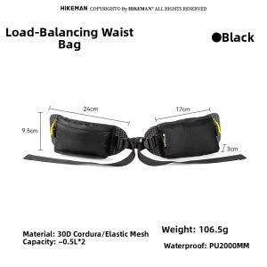HIKEMAN | Durable Adjustable Quick-release Waist Pack