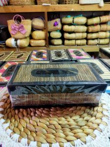 Box tissue lidi - kotak tisu cantik - kerajinan kotak tisu - tempat tisu murah - box tissue unique - box tissue lidi warna coklat