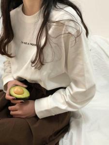 Áo Hoodie Dài Tay Mỏng Dáng Rộng Phong Cách Hàn Quốc Thu Đông 2023 Áo Thun Nữ Cổ Tròn Thường Ngày in Họa Tiết Thời Trang