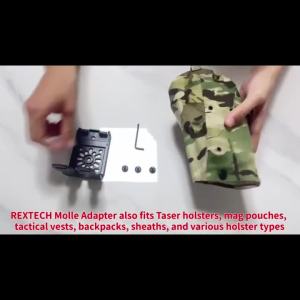 Molle adapter clip a versatile polymer modular accessory for holsters/magazine pouches suitable for Molle belts and vests.