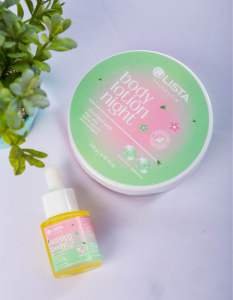 Paket Body Lotion Night Dosting BPOM & Serum AHA BHA EXTRA WHITENING Colista Skin Care