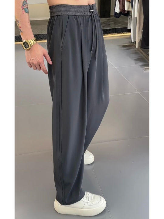 Relaxed%20Fit%20Summer%20Lightweight%20Silk-Like%20Men's%20Casual%20Pants%20-%20Image%202