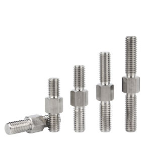 GUWANJI | Stainless Steel Double Ended Bolt Reverse Thread Screws Rods Hexagon