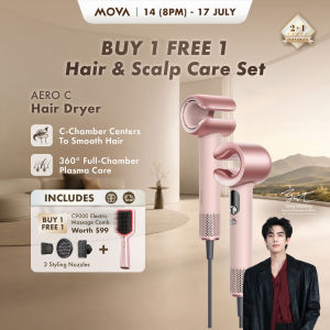 【BUY 1 FREE 1】MOVA Aero C High-Speed Hair Dryer | C Chamber Shape | Plasma Tech Reduce Fizz & Statics