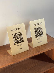 ที่กําหนดเองทองเหลืองรหัส QR ใบเสร็จรับเงินขาตั้งจอแสดงผลสําหรับธุรกิจสแกนการชําระเงิน Alipay แสดงรหัสรหัสเก็บเงินรหัส WiFi