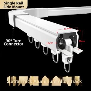WEILAISHI | L-shaped Silent Corner Mount Aluminum Curtain Rail