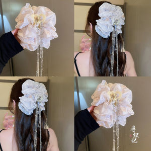 กิ๊บติดผมรูปผีเสื้อประดับเพชร ทรงสัตว์ทะเลฉลาม ตกแต่งด้วยขนนกพิราบ ประดับผมสไตล์เกาหลี ชุบทอง 24K