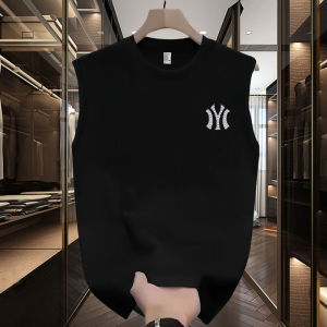 Sports Waistcoat Vest Mens Summer Trendy Pu Shuai Mei Style Workout Top Outwear Sleeveless Mens T-Shirt Loose Ins