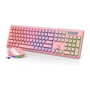 JOMAA | Rechargeable Backlit Silent Wireless Ergonomic Keyboard Mouse Set