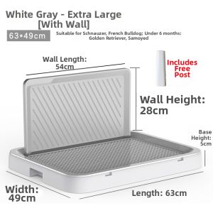 Hadassah | Universal Size Dog Urine Tray for Large Small Medium Dogs with Wall Male Dog Specific