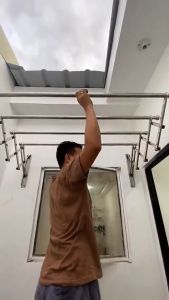 3/4/5 Sampayan Hangers Heavy-duty Wall Mounted Stainless Steel Folding Drying Rack Extendable