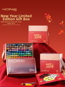 Nora | Non-toxic Washable Non-bleed Layerable Liquid-based Soft Tip Marker Pen Set