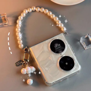 เคสโทรศัพท์มือถือแบบสะพายข้างใสสำหรับ Huawei P50 Pocket ดีไซน์สร้างสรรค์ เปลือกนิ่มป้องกันการตกหล่นสำหรับผู้หญิง