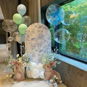 Bóng Bơm Helium Trong Suốt Hình Cầu Pha Lê Bóng Bơm Tròn Bóng Bơm Bọt Biển Cho Tiệc Sinh Nhật Khách Sạn Nhà Hàng Trang Trí Tròn Trăng Tròn Một Tuổi