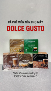 Cà phê viên nén Dolce Gusto - Carraro Gourmet Blend - Hộp 16 viên - Nhập khẩu chính hãng từ Ý
