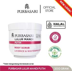 Purbasari Lulur Mandi 200gr Putih whitening & Bengkoang Brightening / Body Scrub / 200gr