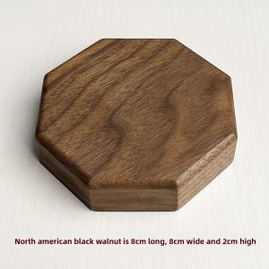 Black Walnut Wood Base Figure Collectible Miniature Model Display Stand Car Center Console New Car Gift DIY Ornament