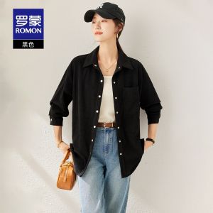 Áo Sơ Mi Dài Tay Đơn Giản Thoải Mái Cho Nữ Mùa Thu 2025 Phong Cách Mới Thân Thiện Với Da Thanh Lịch Đa Năng Áo Sơ Mi Polyester Thường Ngày