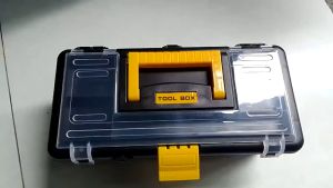 Thùng đồ nghề nhựa đen nắp trong 12inch 12x15x30cm