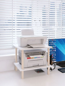 Office Desktop Printer Stand Wood Rack Double Layer Storage Organizer for Copiers And Tables Home Furniture Display Shelf