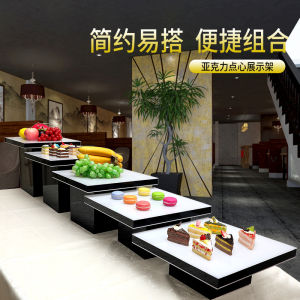 Acrylic Tea Break Dessert Stand Self-Service Cold Buffet Wedding Banquet Event Sweet Treat Fruit Plate Nordic Style Dining Utensils