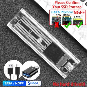 Congdi | M.2 SSD Case NVME NGFF SATA Hard Disk Box Type C USB 3.1 External SSD Case For 2230 2242 2260 2280 NGFF NVME M.2 Harddisk Case