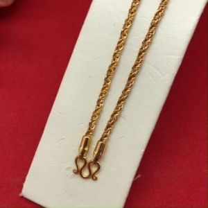 💥ซื้อ 1 เเถม 1💥สร้อยคอลายเกลียวเชือก ความยาว 24 นิ้ว ชุบทอง 14K ใส่ได้ทุกโอกาส ใส่อาบน้ำได้ งานสวย พร้อมส่ง รูปถ่ายจากสินค้าจริง