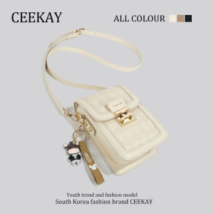 Ceekay Summer High-End Mini Phone Bag Womens Small Versatile Crossbody Bag Fashionable Chain Element Pure Color Design