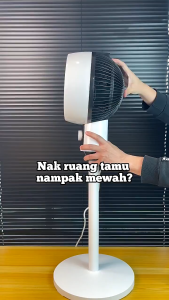 🌪️ultra-quiet Household height-adjustable Strong Surround Wind Stand Fan Air Circulation fan kipas berdiri kipas murah Berpusing Putih Energy Saving Electric Fan White 白色立式循环风扇 3 speed air volume adjustment brushless motor Dormitory bedroom living room