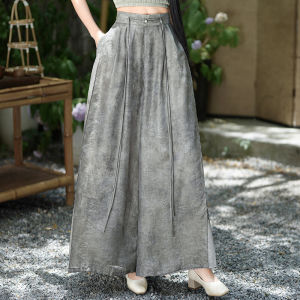 Song Style Han Dynasty 2024 New Arrival Womens Ancient Costume Pants Suit Summer Chinese Ancient Style Culottes New Chinese Style Improved Trousers