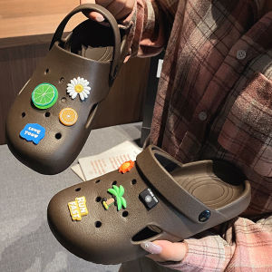 Cute Hollow out Slippers Womens Anti-Slip Flat Bottom Bathing Shoes Simple Design Outdoor Wearable Versatile Low Heel EVA Material