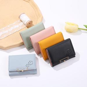 Z.L075 Dompet Wanita Dompet Wanita Kecil Bunga Dompet Wanita Import 2023 Baru Dompet Lipat Fashion D235
