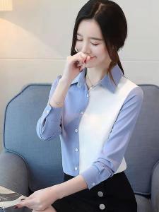 Elegant Loose Womens Shirt Summer 2026 Fashion Design Long Sleeve Chiffon Top High End Casual Business Style Button Detail