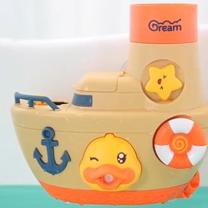 ของเล่นอาบน้ําเด็ก เรือเป็ดน้อย พ่นฟองสบู่