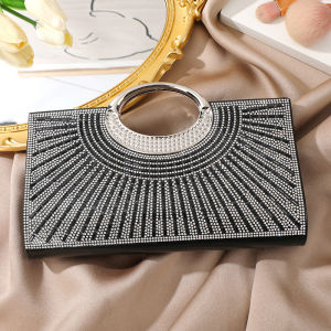 MEIFEI | Túi Clutch Đính Đá Kim Cương Lấp Lánh Có Dây Xích