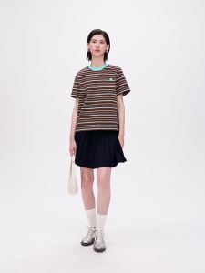Cotton Smile Stripes Short Sleeve T-Shirt