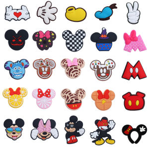 Disney | 10/25pcs Cartoon Mickey Disney Series Shoe Charms pvc DIY Shoe Accessories for Classic Clog Shoe Decoration Kids Gifts