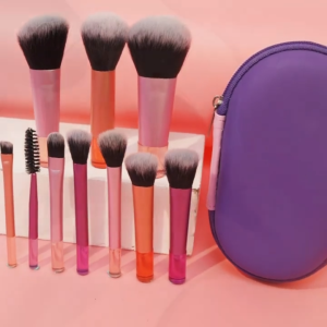 แปรงแต่งหน้าขนาดพกพา พร้อมกระเป๋า สำหรับมืออาชีพ กระเป๋าพกพา