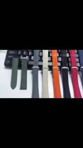 Premium Soft FKM Rubber Watch Strap for Omega Seamaster 20mm 21mm 22mm Universal Quick Release Deployant Buckle Mens Women Belt