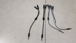 (C01) Cáp Chia Âm Thanh 1 Jack 3.5mm đực Sang 2 Jack Cắm 3.5mm cái bện dù chắc chăn. giá 1 cái.