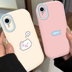JIFANPAUL | Anti-Shock Silicone Phone Case for iPhone 15/14 Pro Max Cute and Simple Design